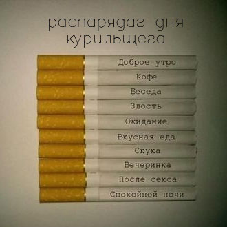 распорядок курильщика